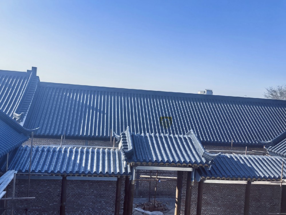 莱州古建合院仿古铝瓦工程