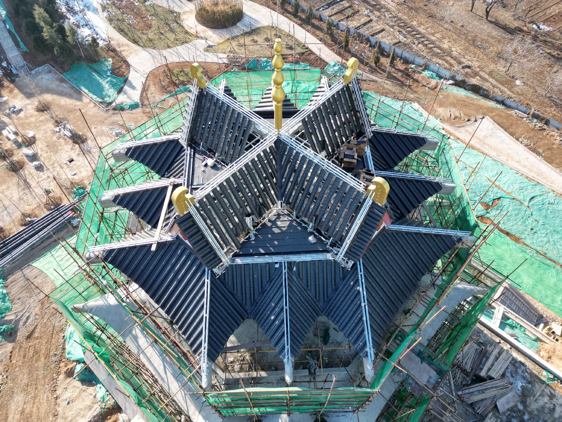 河北邯郸文博中心仿古金属瓦屋面