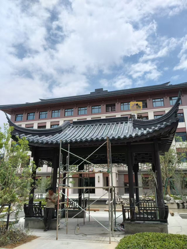 浙江铝合金仿古凉亭安装工程